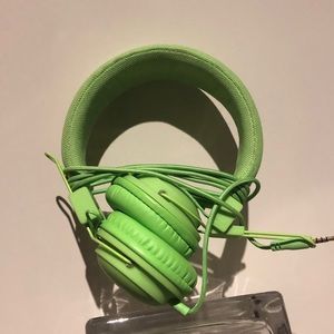 Green headphones